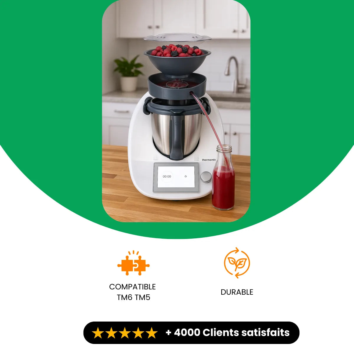 Extracteur de jus à vapeur pour Thermomix TM6/TM5