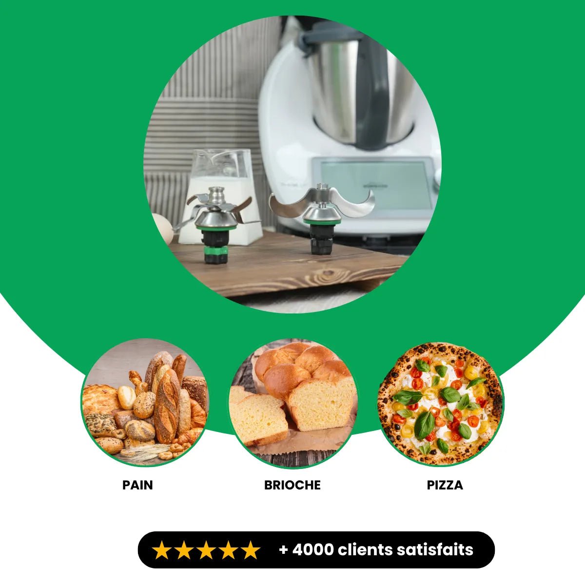 Couteaux pétrin pour Thermomix TM7/TM6/TM5/TM31 - Chefimix